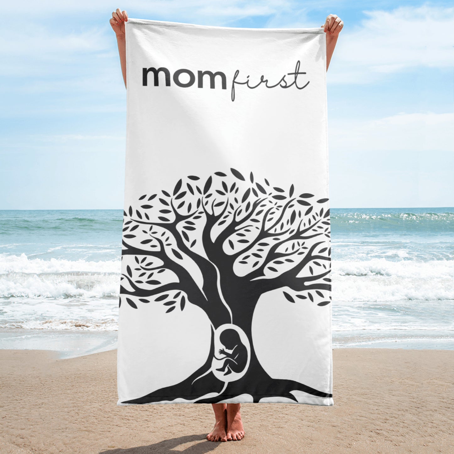 Serenity White Beach Towel