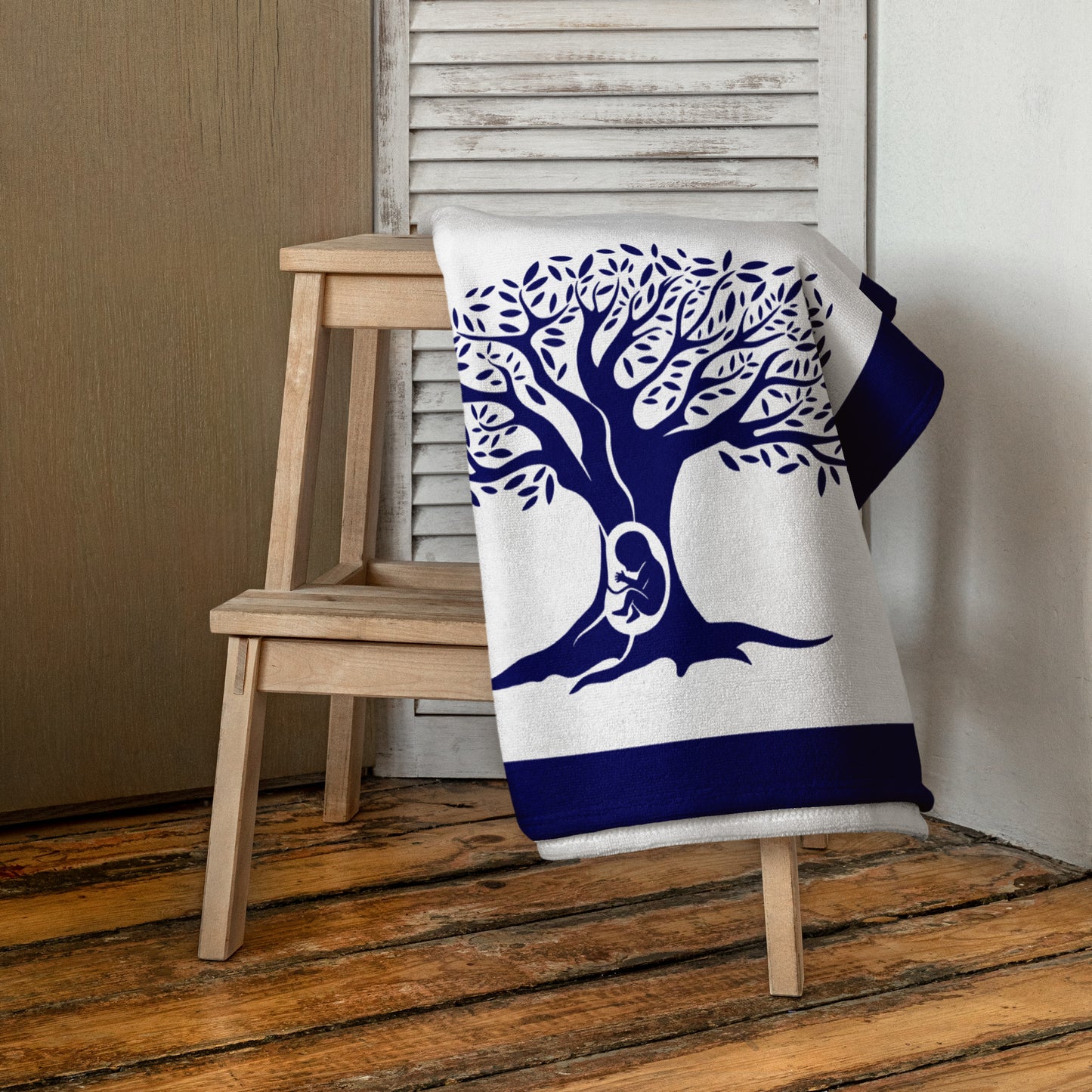 Mom First Blue Towel