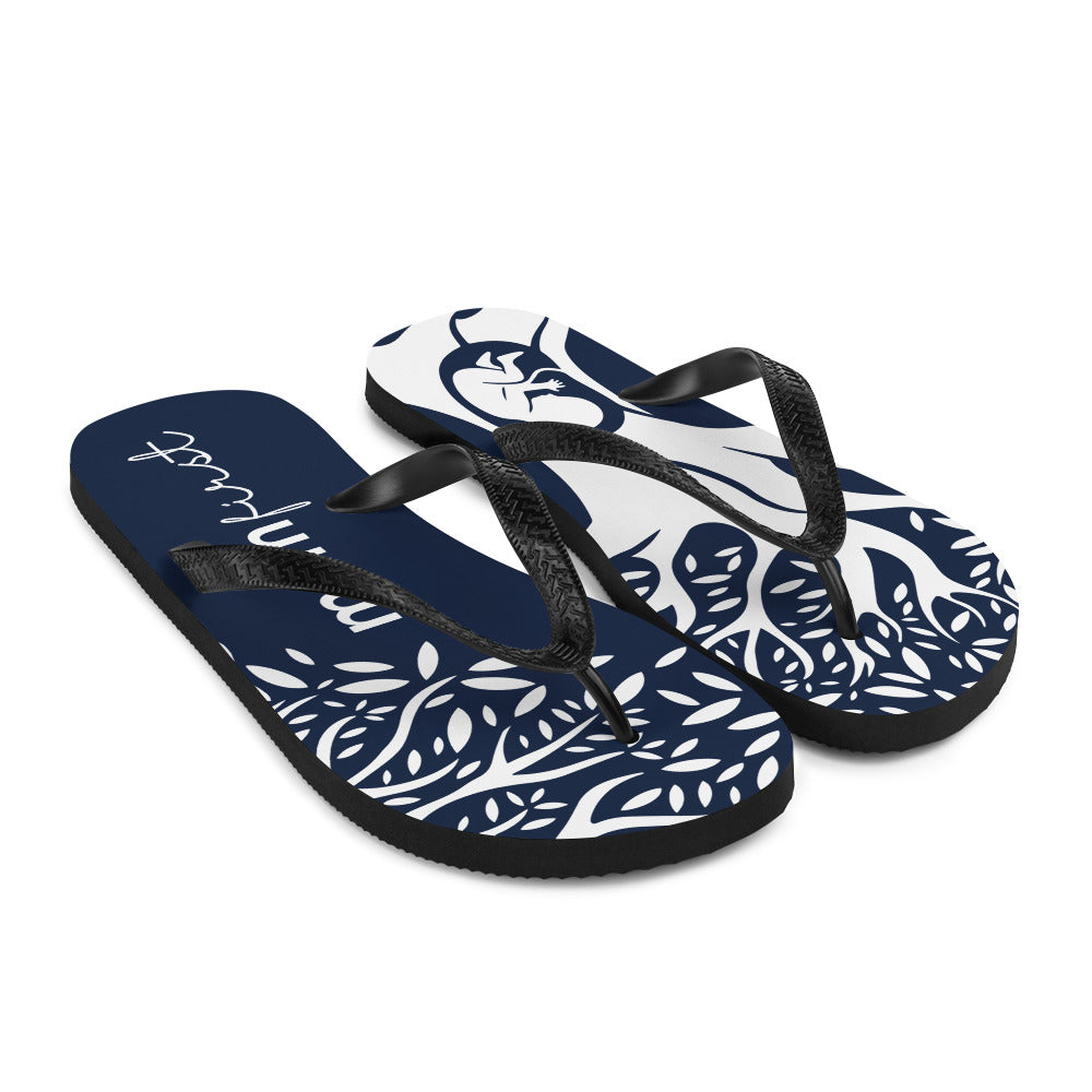 Navy Blue Flip-Flops