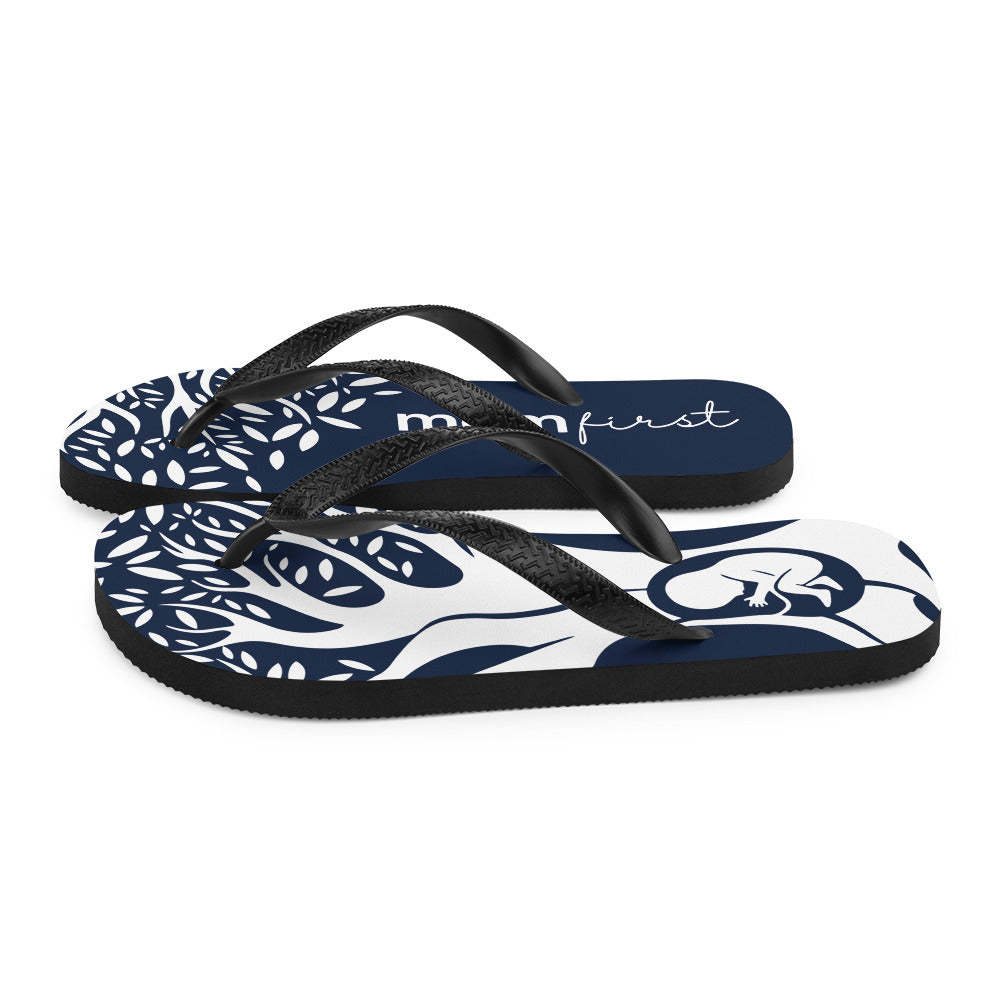 Navy Blue Flip-Flops