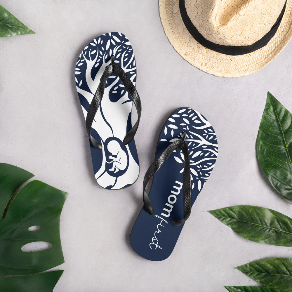 Navy Blue Flip-Flops
